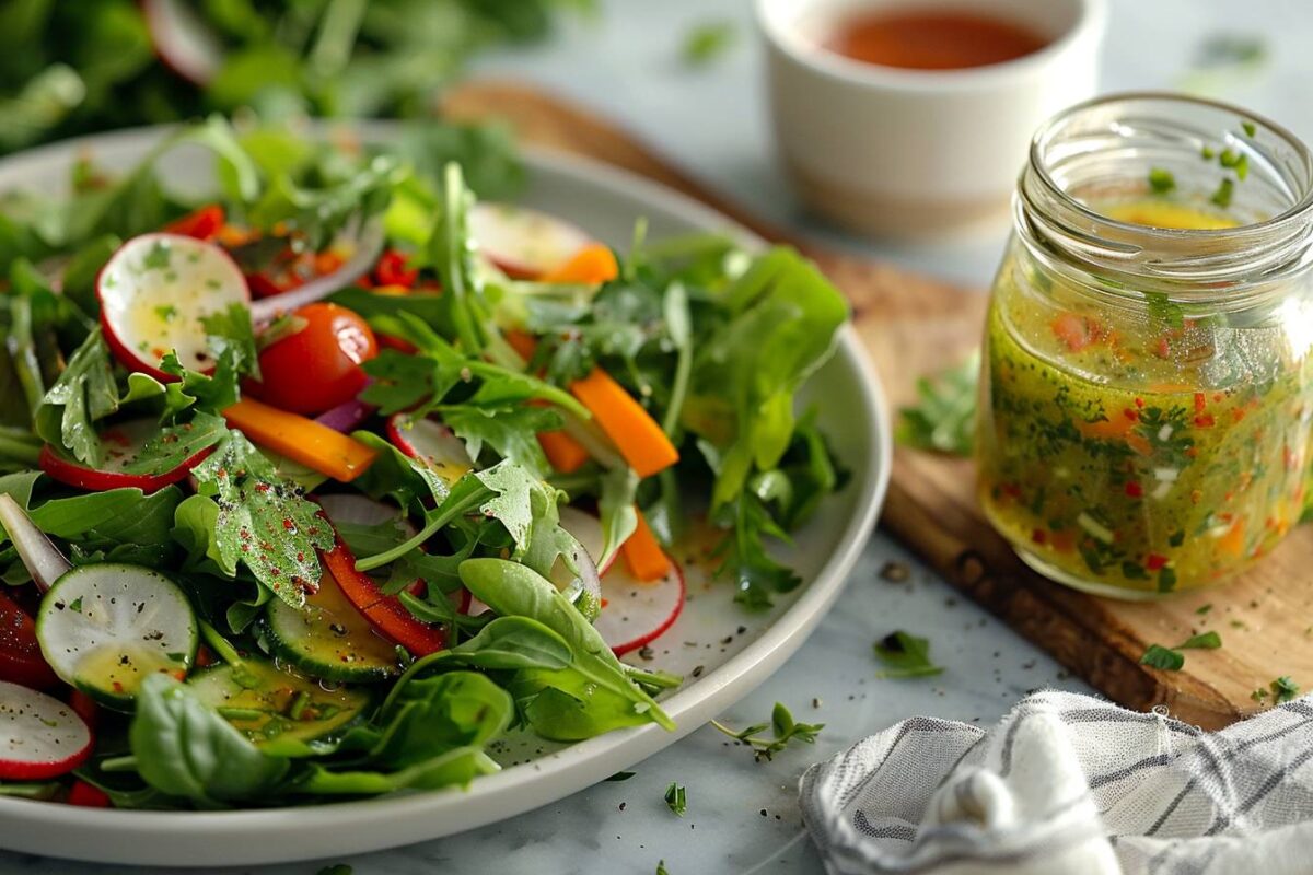 Découvrez comment préparer une vinaigrette rafraîchissante sans vinaigre pour vos salades