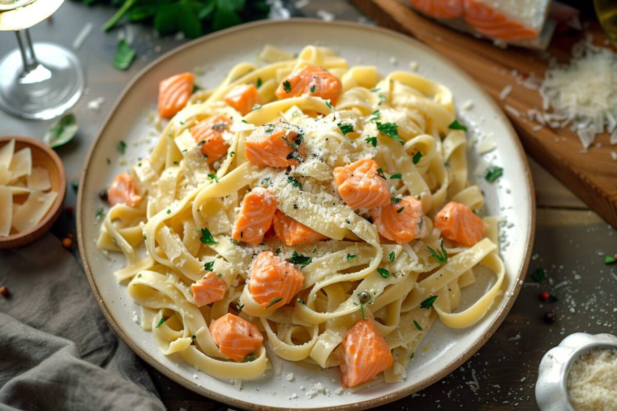 Transformez votre diner avec cette recette simple et économique de tagliatelles au saumon